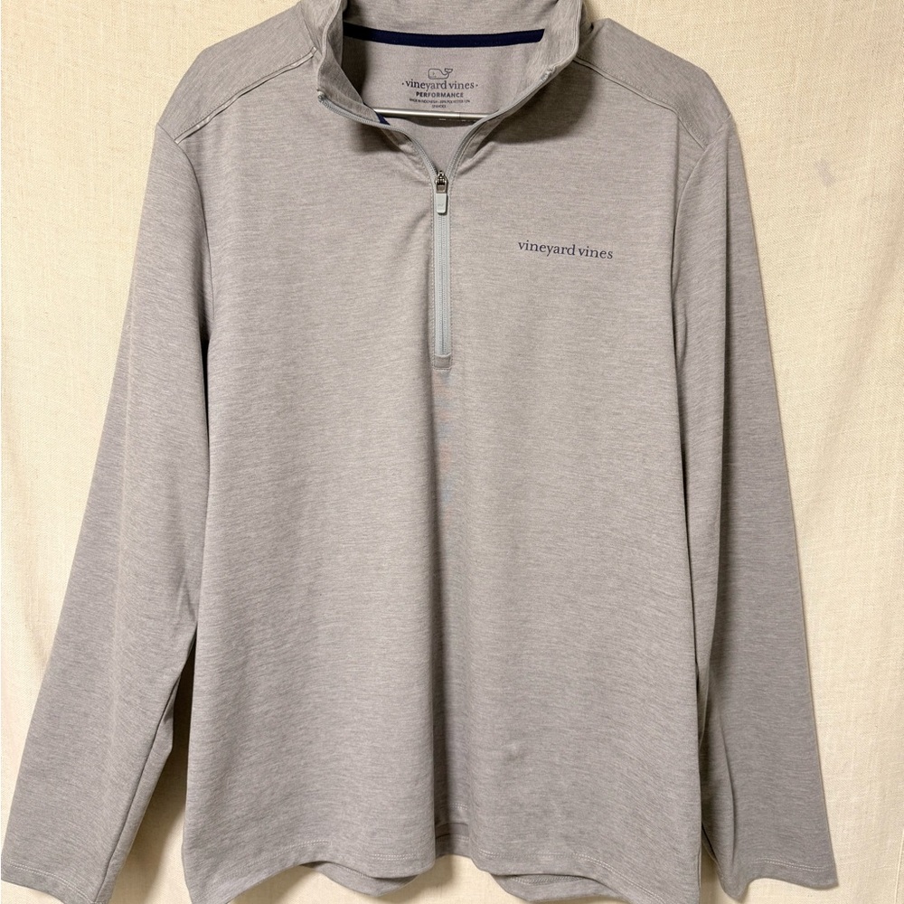 Vineyard Vines Gray Quarter-Zip Pullover